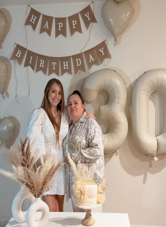IWERP 10 Balloon Number, Cream Number 10th Birthday Balloons 40 Inch, 10 Years Old Cream Birthday Decorations for Boys Girls, 10th Anniversary Decorations - Image 3